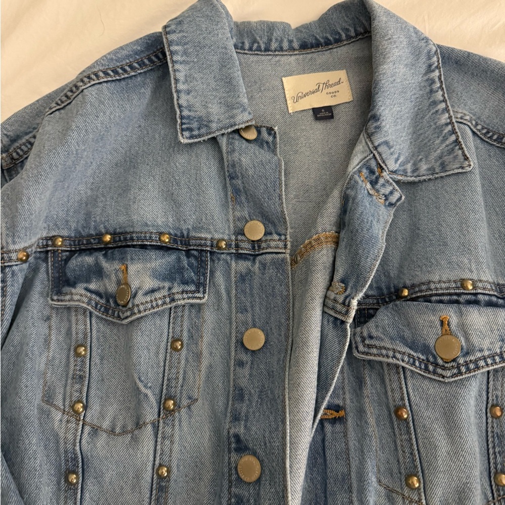 Universal Thread Studded Denim Jacket - image 4